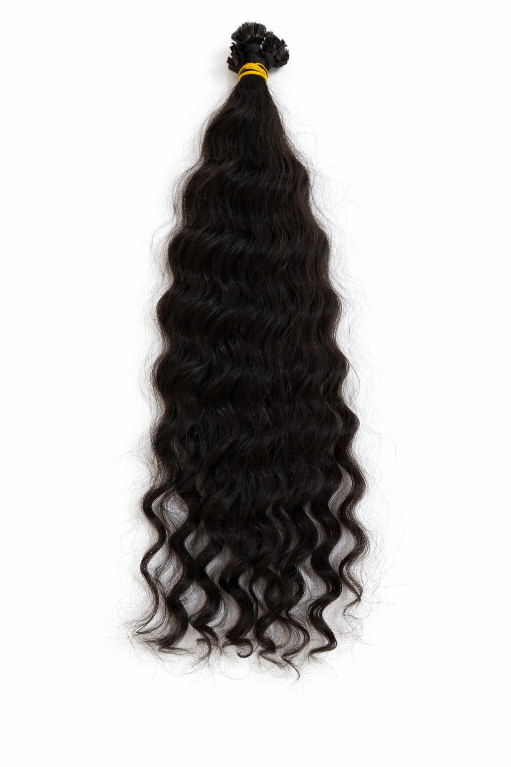 Virgin Echthaar Bondings Schwarz 60 cm, wellige Haarverlängerung von Miss Faty Hair.