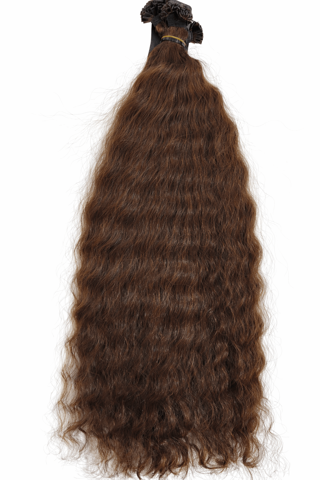 Virgin Echthaar Extensions Warmbraun 66 cm mit welligen Locken für volles, luxuriöses Haar.