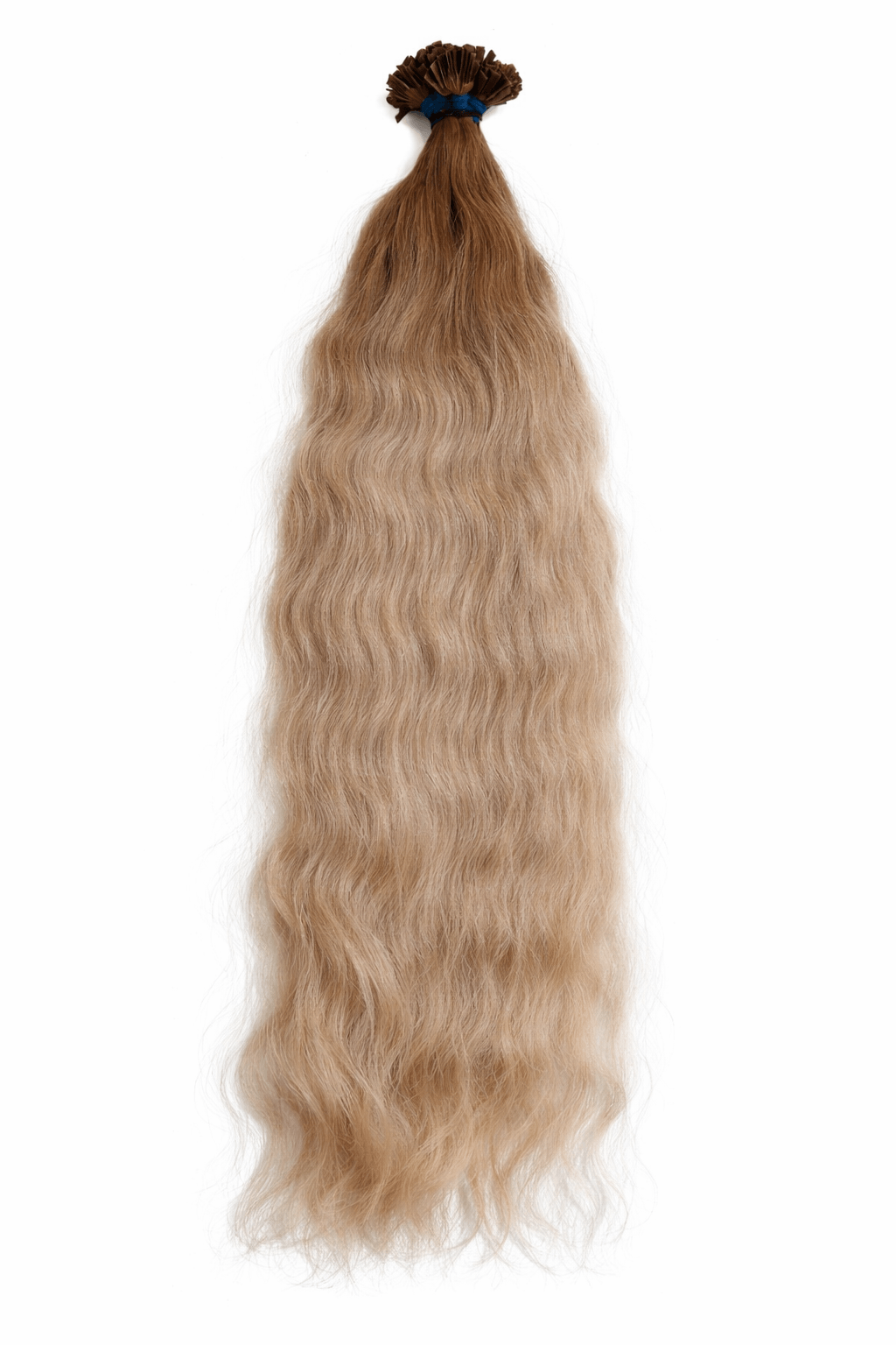 Virgin Echthaar Extensions Blond Balayage 62 cm mit welligen Haarsträhnen in exklusiver Limited Edition.