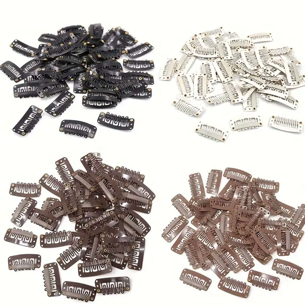 Perückenclips Braun – Clips für Extensions, Tressen & Haarteile