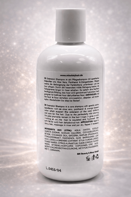 Hair Extensions Shampoo 250 ml – Pflege Shampoo für Echthaar Extensions