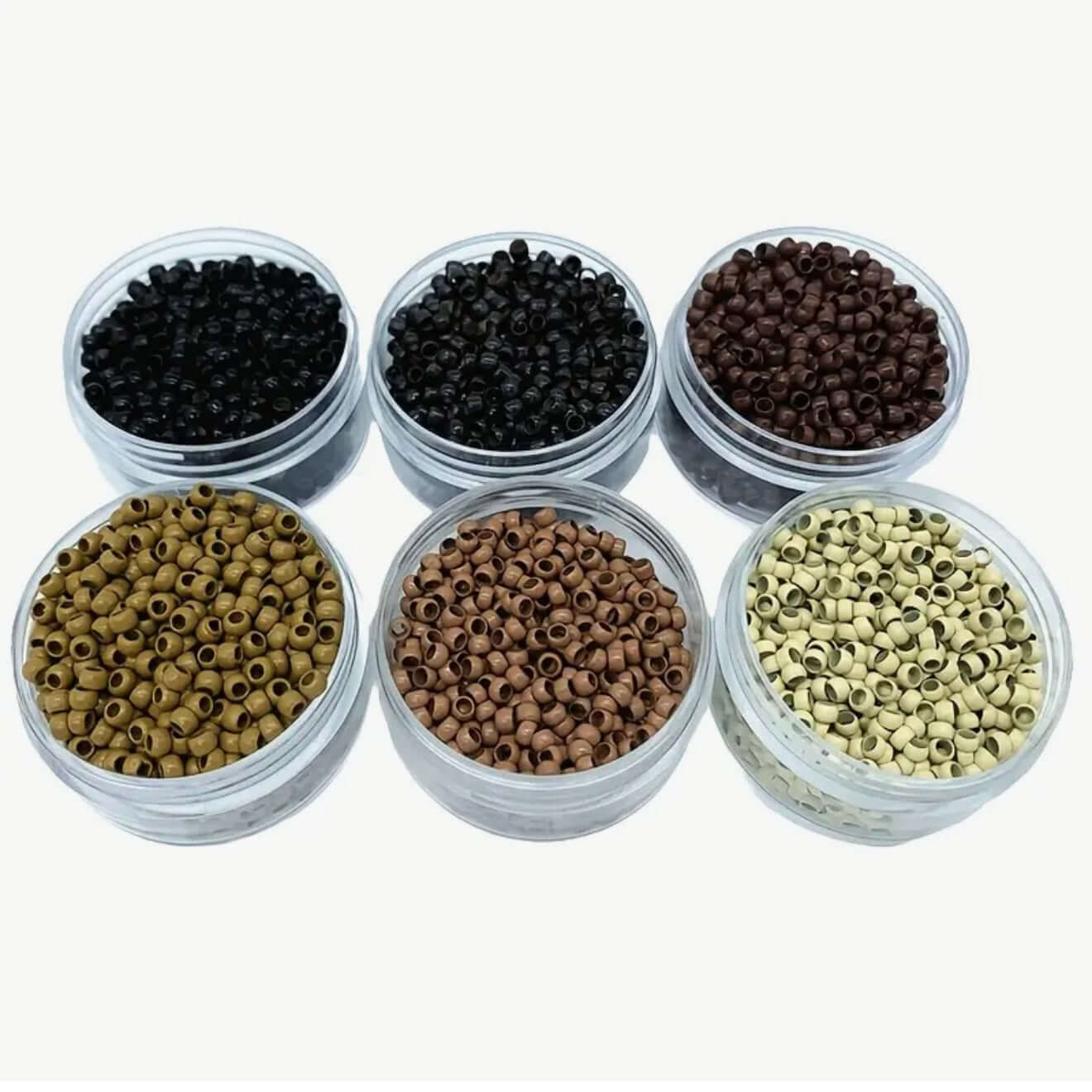 Nano Ringe für Haarverlängerung in verschiedenen Farben, ideal für professionelle Extensions.