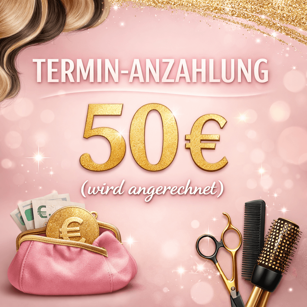 Termin-Anzahlung 50€ (wird angerechnet)