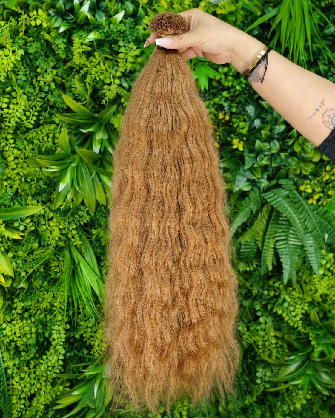 Virgin Natural Wave Bonding Extensions – Honigbraun / Hellbraun Echthaar