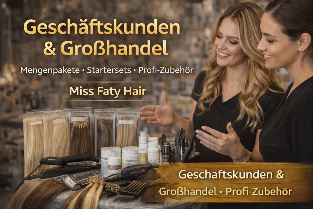 Geschäftskunden bei Miss Faty Hair – Großhandel, Mengenpakete und Startersets für Friseure, Studios und Wiederverkäufer