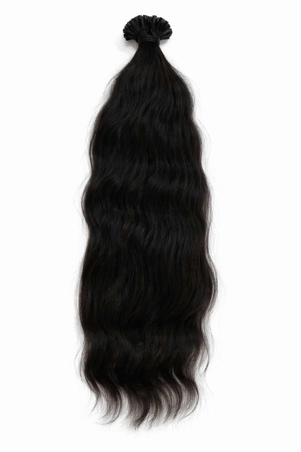 Virgin Echthaar Bondings schwarz 60 cm wellig von Miss Faty Hair