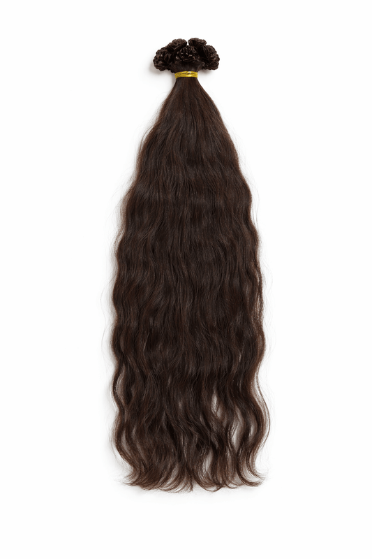 Virgin Echthaar Bonding Extensions Dunkelbraun 65 cm 215 g von Miss Faty Hair