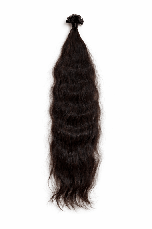 Virgin Echthaar Bonding Extensions Dunkelbraun 77 cm 150 g von Miss Faty Hair