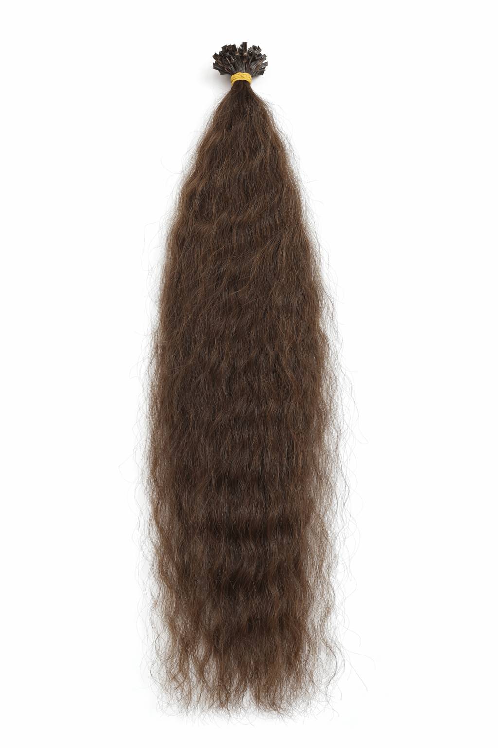 Virgin Echthaar Bonding Extensions Braun 68 cm 102 g mit weichen, leichten Wellen von Miss Faty Hair.