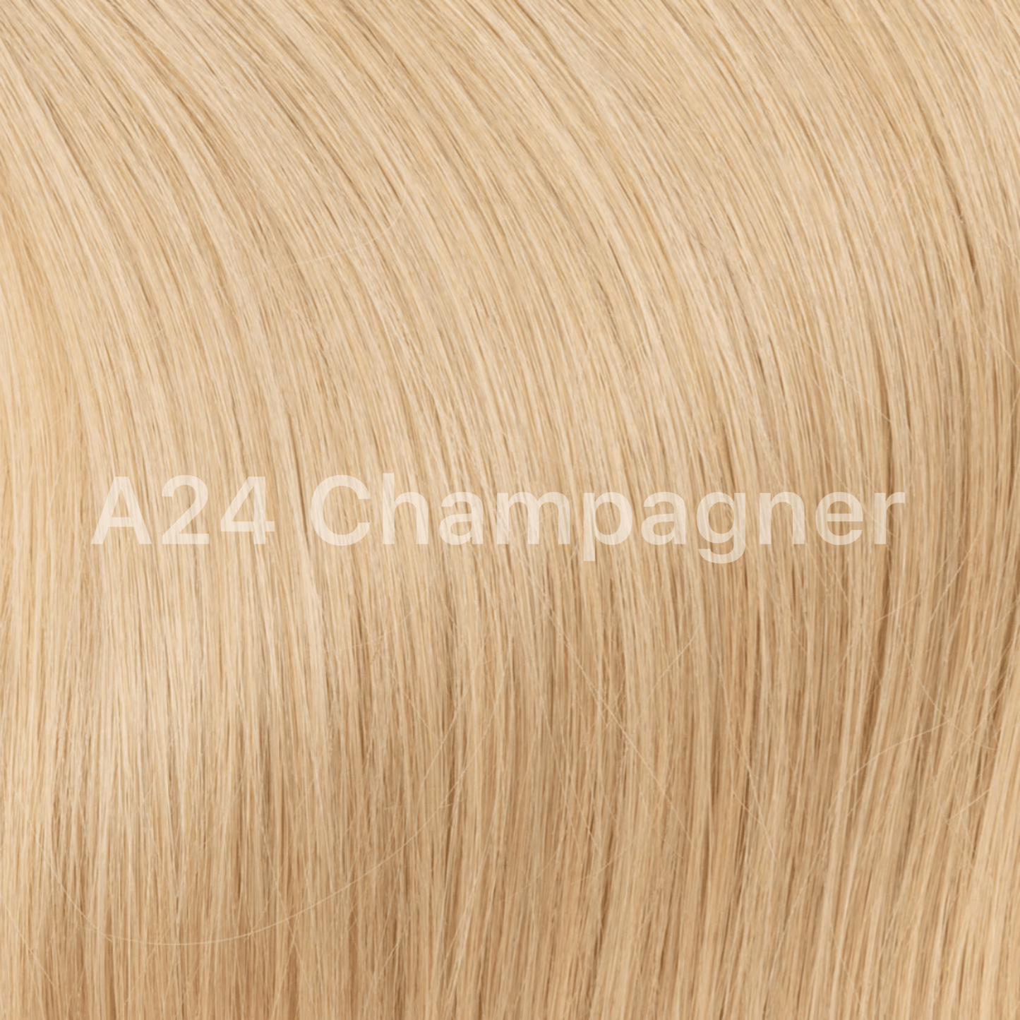 lockige Echthaar-Extensions 65cm in der Farbe A24 Champagner für volles, glänzendes Haar.