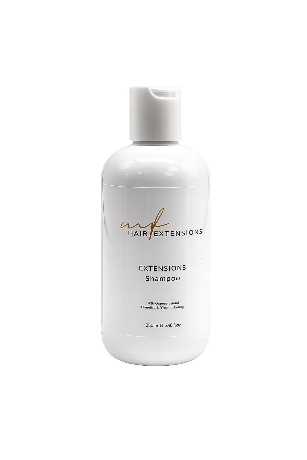 Hair Extensions Shampoo für Echthaar, 250 ml Flasche für die Pflege von Echthaar Extensions.