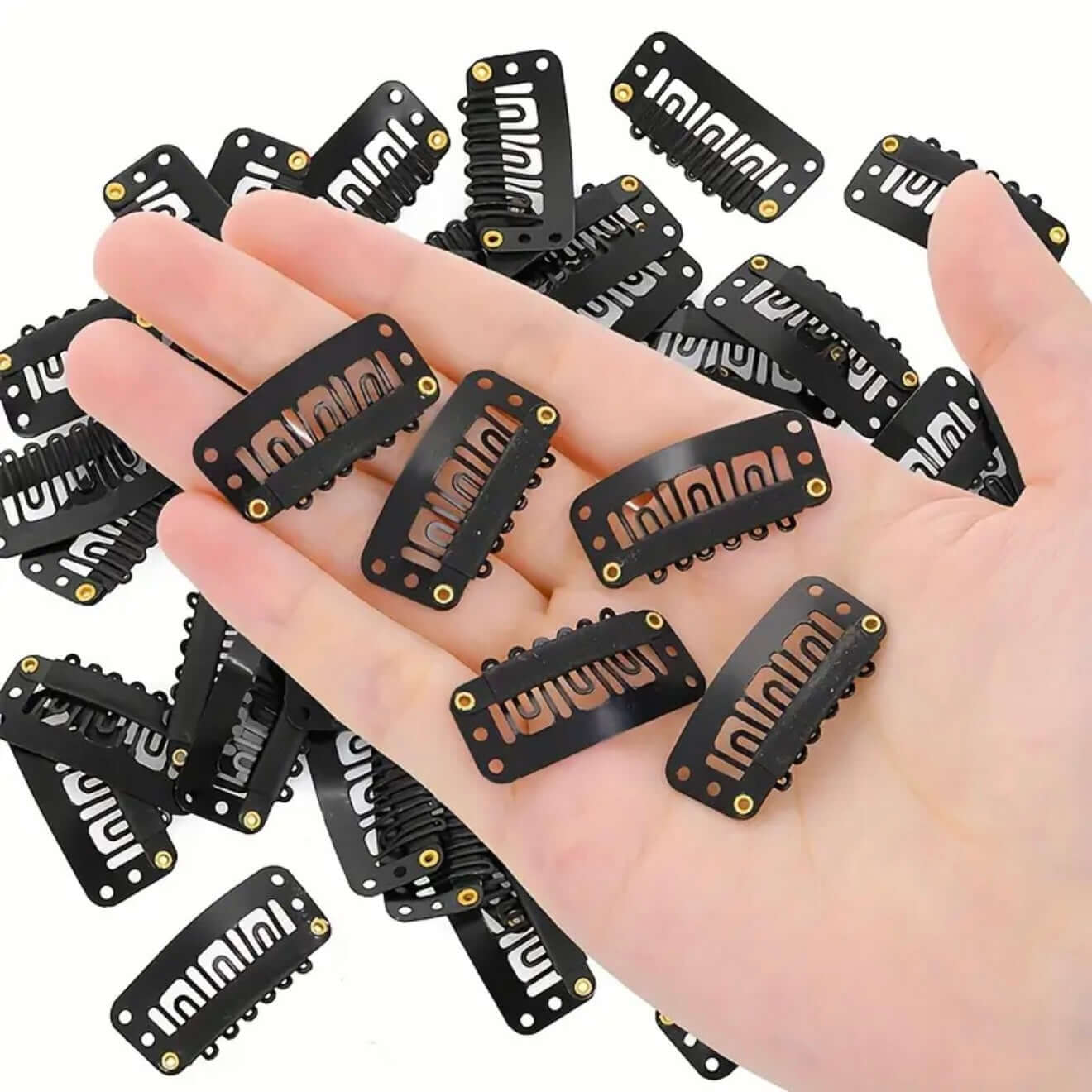 Perückenclips Braun – Clips für Extensions, Tressen & Haarteile