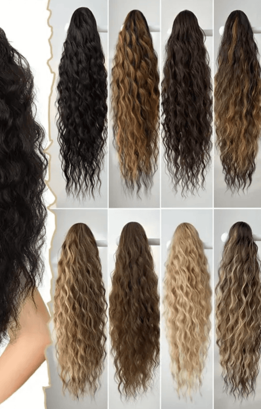 Miss Faty Hair – Lockiger Clip-In Ponytail aus Hochtemperatur-Faser