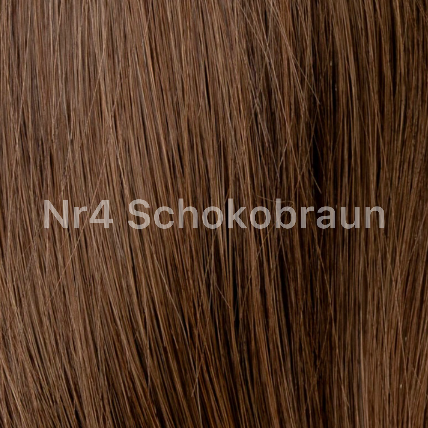 Nr4 Schokobrun lockige Echthaar-Extensions 65cm