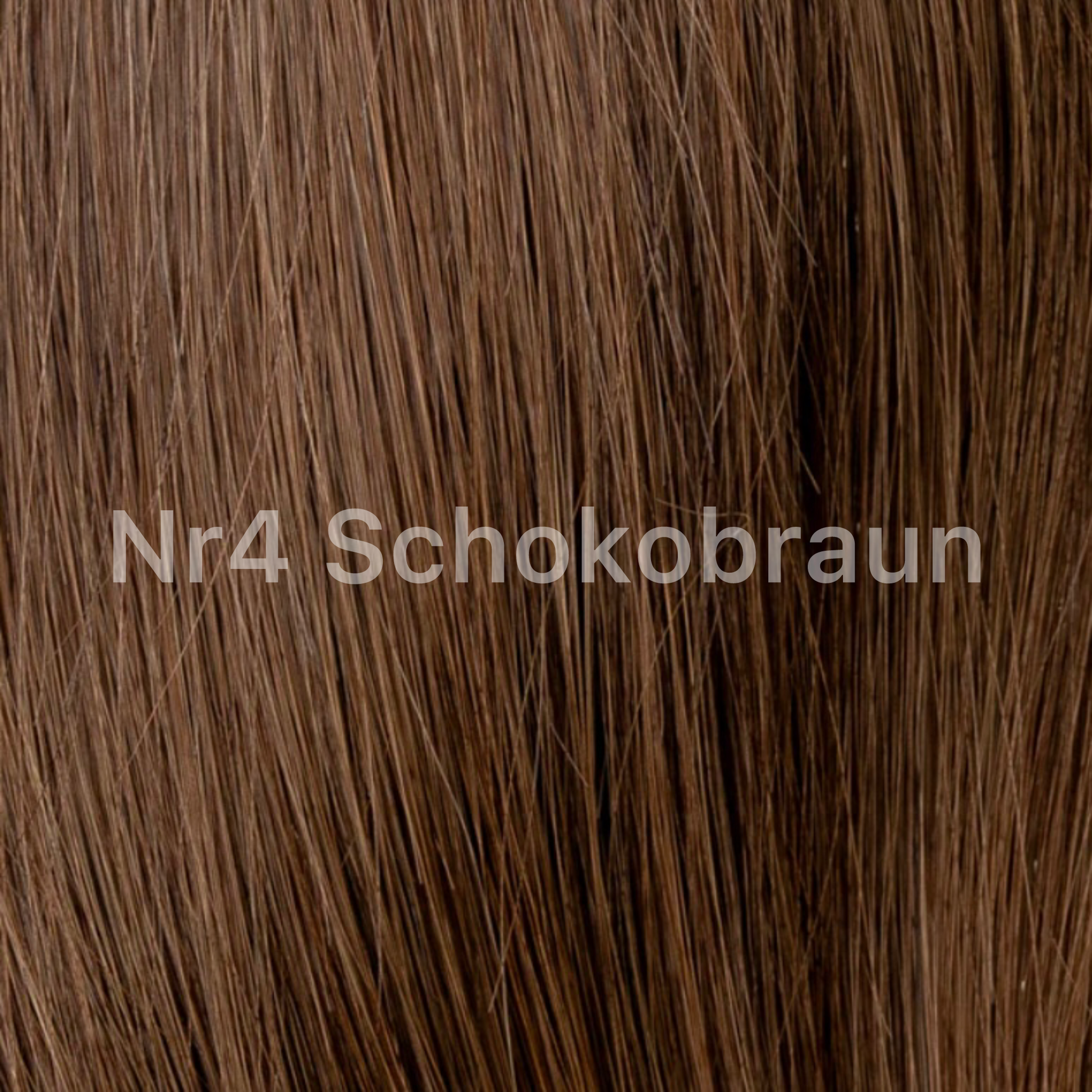 Nr4 Schokobrun lockige Echthaar-Extensions 65cm