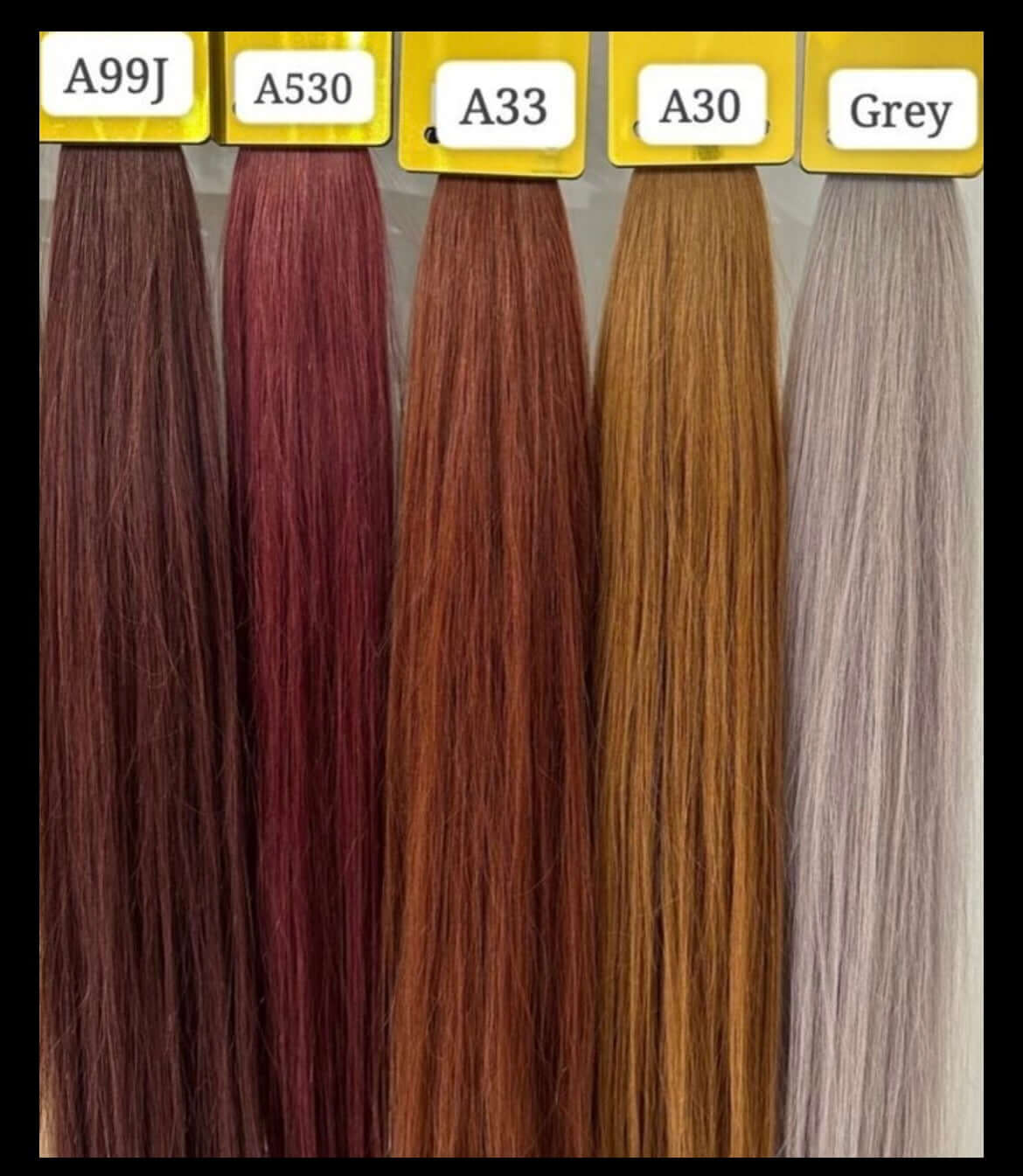 VIP Haarverlängerung natürliche Welle in verschiedenen Farben: A99J, A530, A33, A30, Grey.